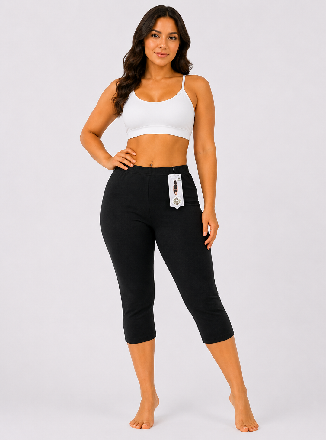 Lamé Capri Pants
