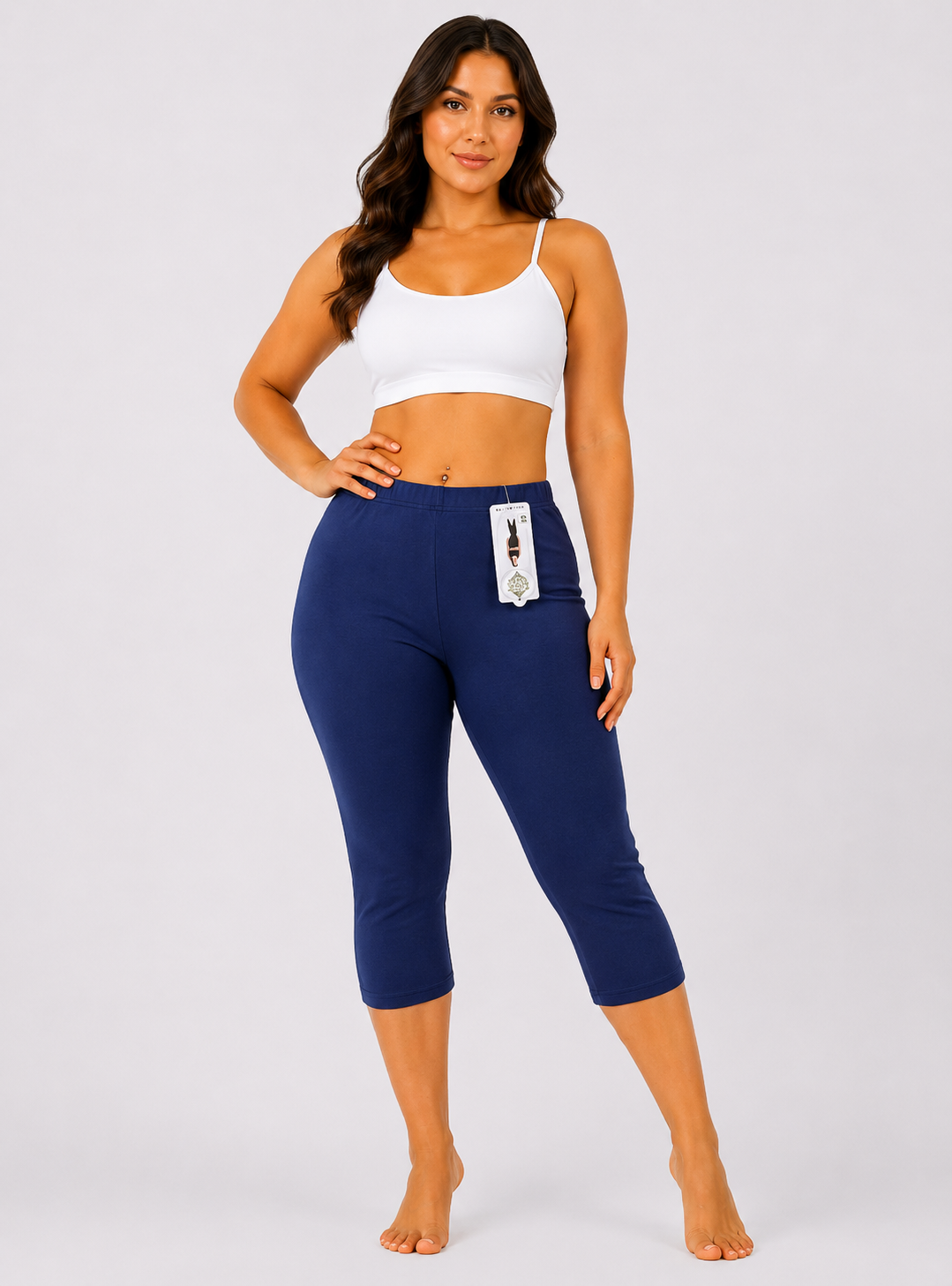 Lamé Capri Pants